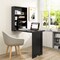 Costway Wall Mounted Computer Convertible Desk Floating Desk w/ Storage Bookcases